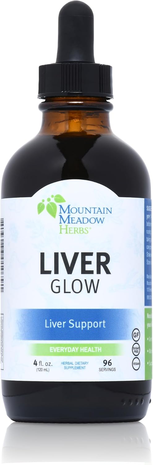 4 oz Mountain Meadow Liver Glow (Original Formula) - Advanced Liver Detoxifier and Regenerator for Optimal Liver Health and Function - Promotes a Healthy and Happy Liver