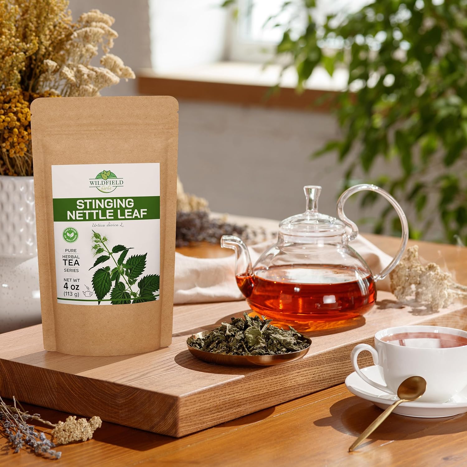 4 oz. Organic Dried Nettle Leaf Tea - Bulk Stinging Nettle Herb (Urtica dioica) - 113g Herbal Tea