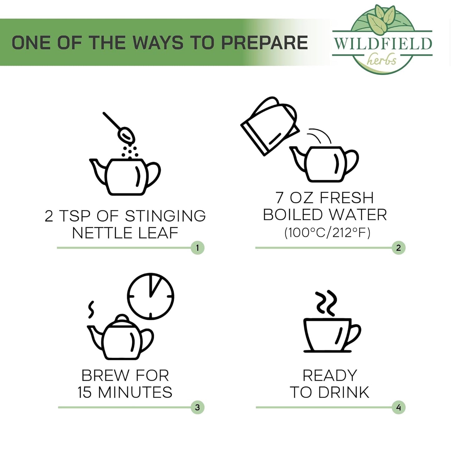 4 oz. Organic Dried Nettle Leaf Tea - Bulk Stinging Nettle Herb (Urtica dioica) - 113g Herbal Tea