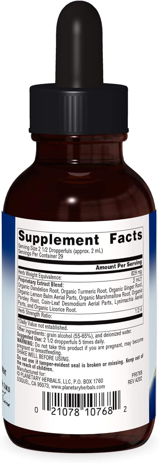 4 oz Planetary Herbals Stone Free Liquid Extract Supplement for Kidney and Gallbladder Support