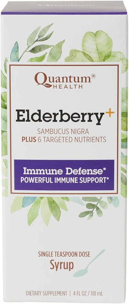 4 oz Quantum Elderberry-C Syrup for Immune Support and Wellness