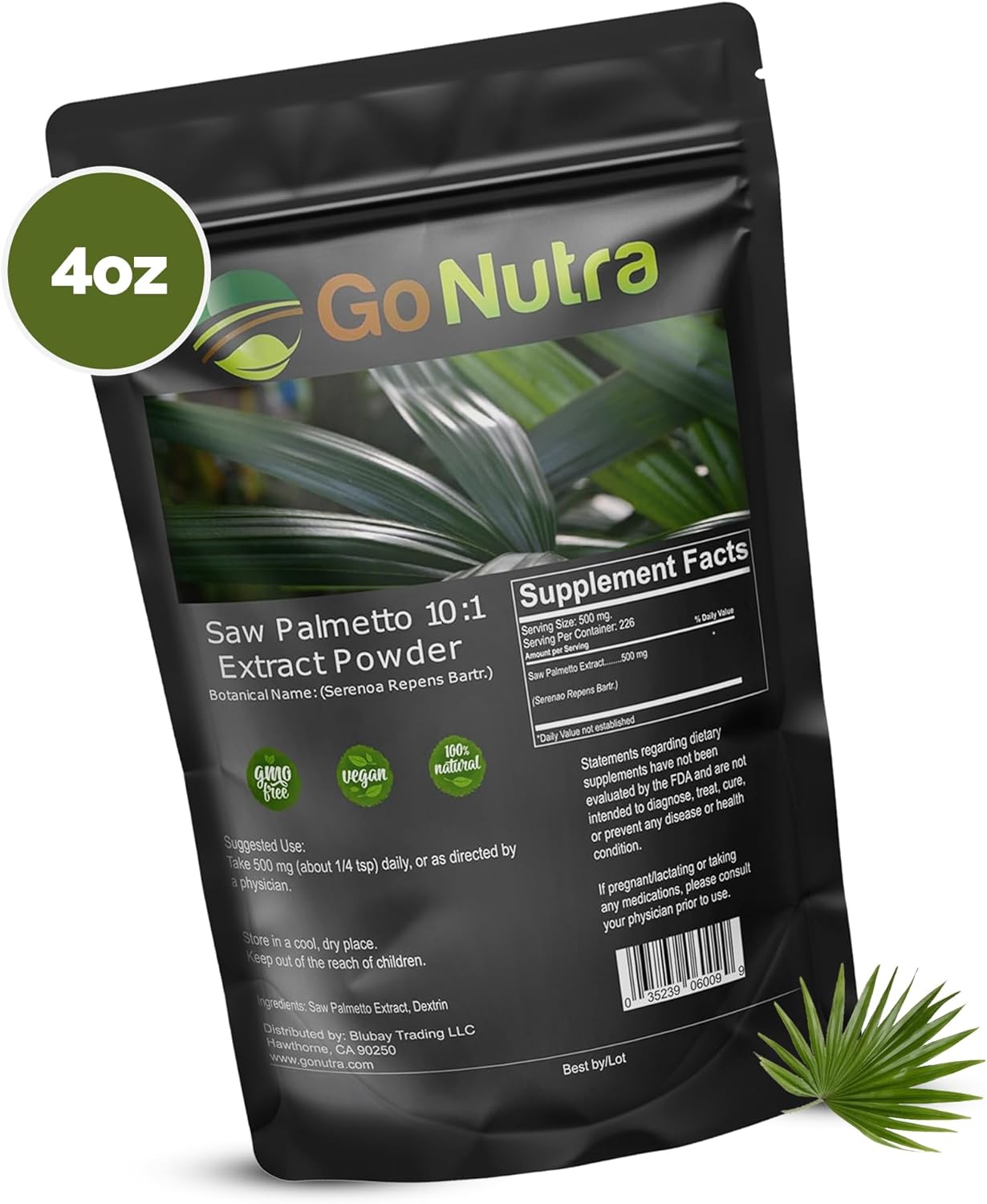 4 oz Saw Palmetto Extract Powder - Potent 10:1 Strength Supplement