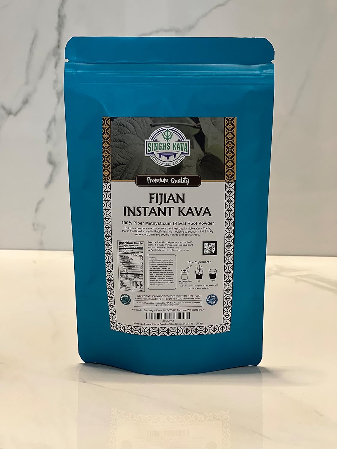 4 oz SINGHS Fijian Kava Micronized Instant Powder
