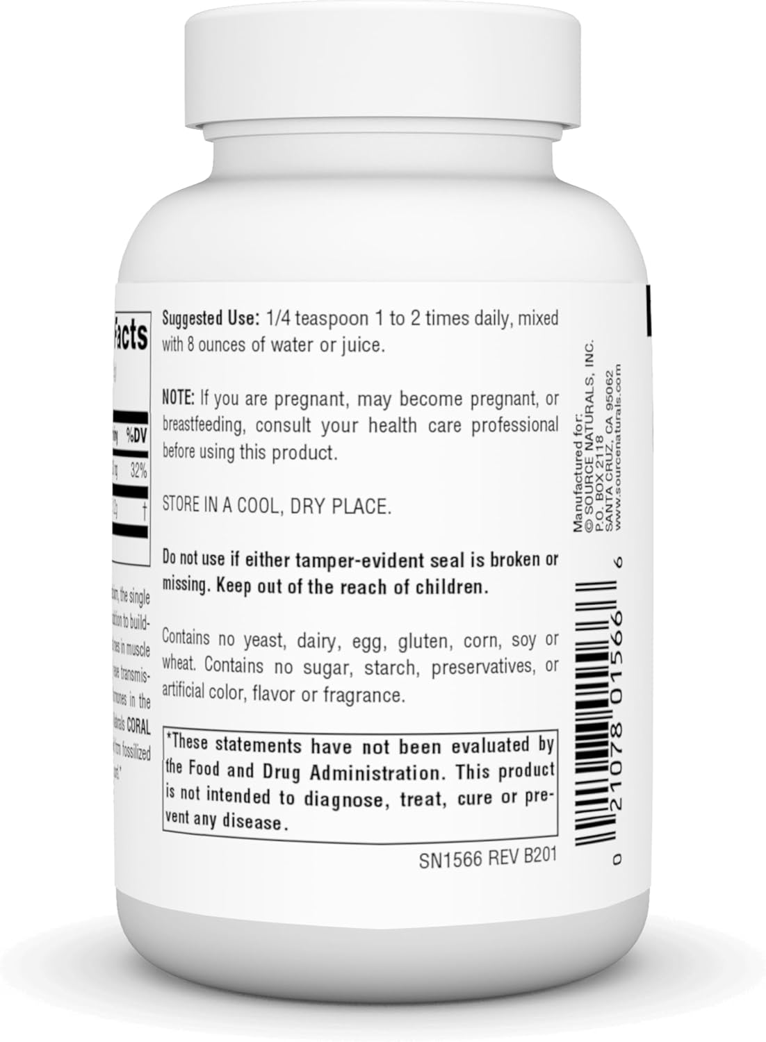 4 oz Source Naturals Coral Calcium Powder - High-Quality Calcium Supplement