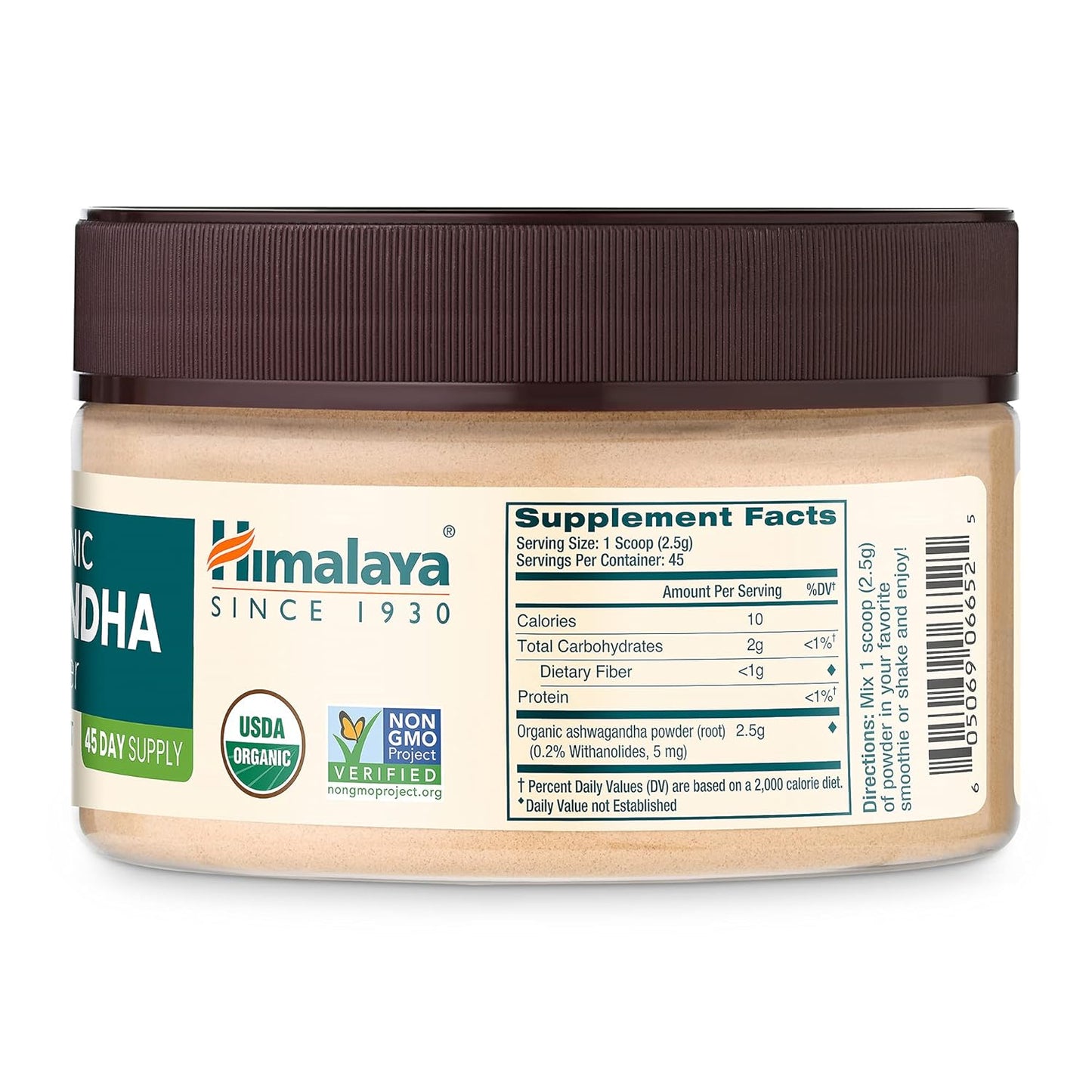 4 Oz USDA Certified Organic Ashwagandha Root Powder Herbal Supplement for Relaxation, Stress Relief, and Energy - Non-GMO, Vegan, Flavorless - 45 Day Supply
