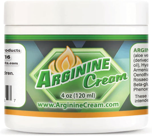 4 oz Whole Family Products L-Arginine Cream for Men & Women - Nitric Oxide Support Supplement - Unscented Formula