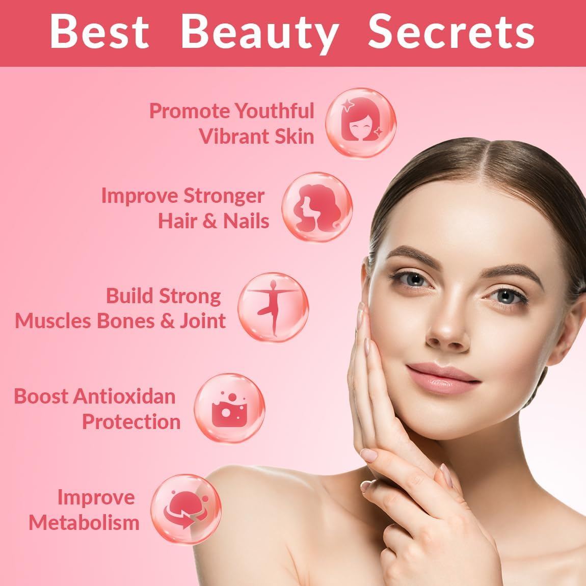 4 Pack Collagen and Collagen Boosting Gummies for Hair Skin Nails - Bundle Deal
