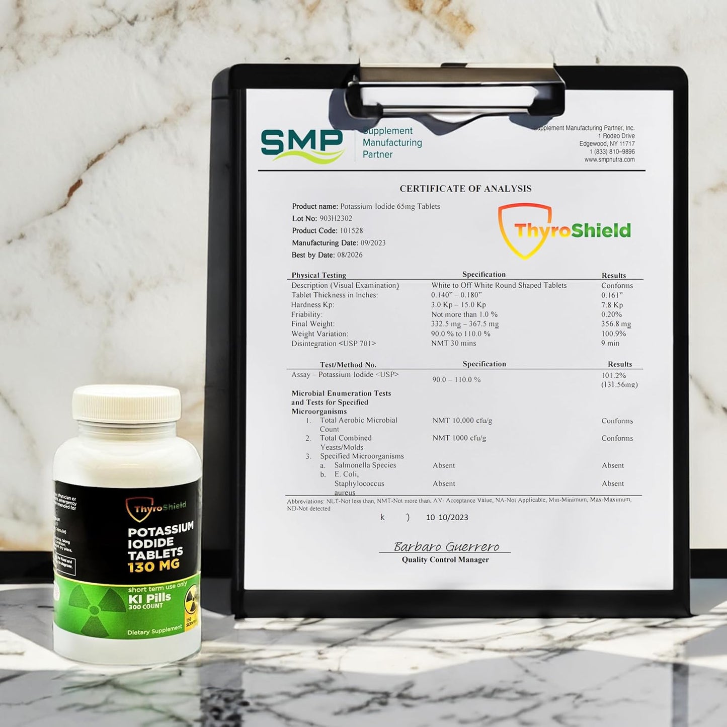 4 Pack ThyroShield Radiation Tablets - 480 Potassium Iodide 130mg KI Pills