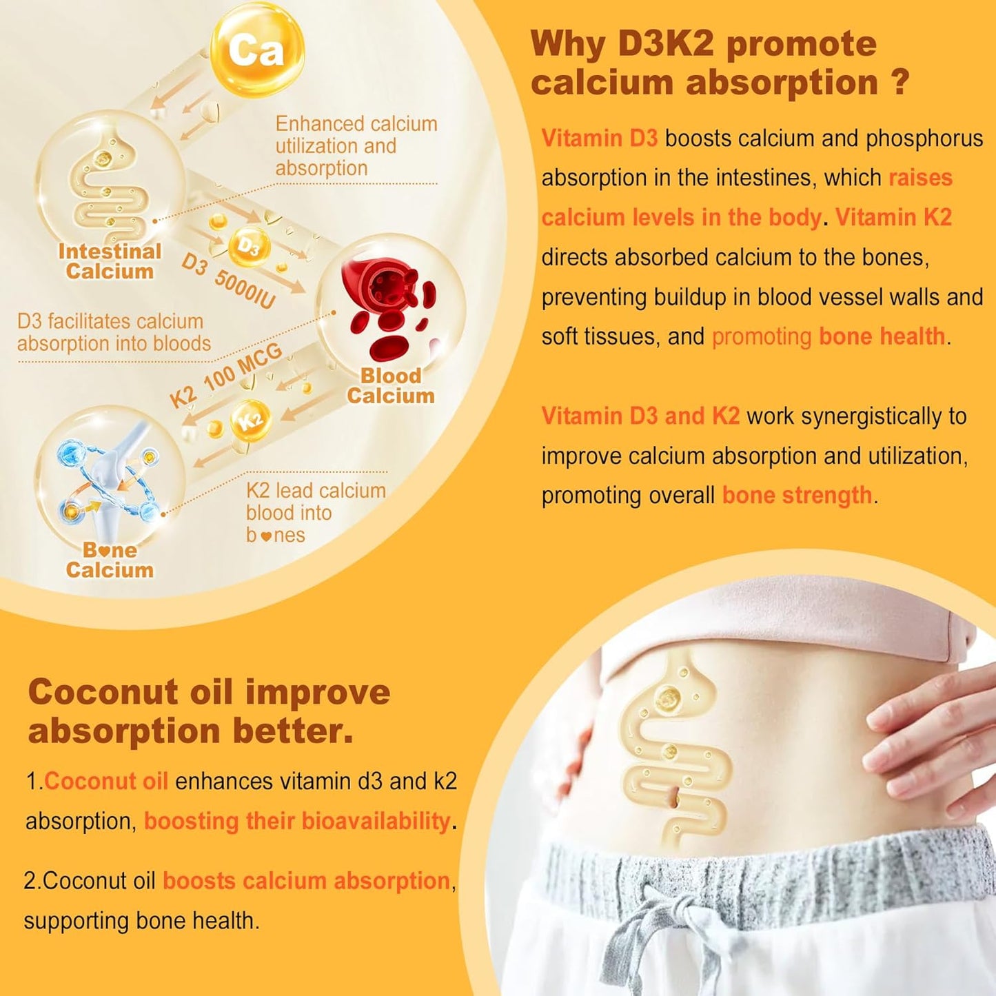 4-Pack Vegan Vitamin D3 5000IU K2 & Berberine Supplement 1500mg Gummies