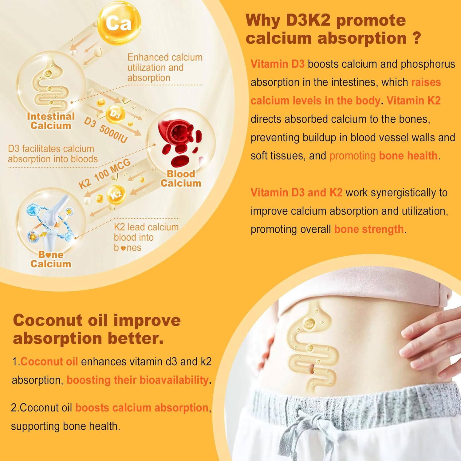 4-Pack Vegan Vitamin D3 5000IU K2 & Berberine Supplement 1500mg Gummies