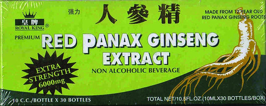 4 Packs of Royal King Red Panax Ginseng Extract 6000mg 10c.c./bottle - Total of 120 Bottles