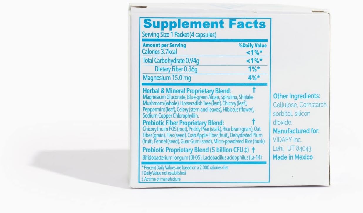 40 Capsules of Vidafy Synbiofy Natural Supplements for Gut Health and Digestive Support