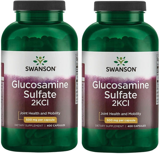 400 Caps of Swanson Premium Brand Glucosamine Sulfate 2Kcl 500 mg in a 2 Pack