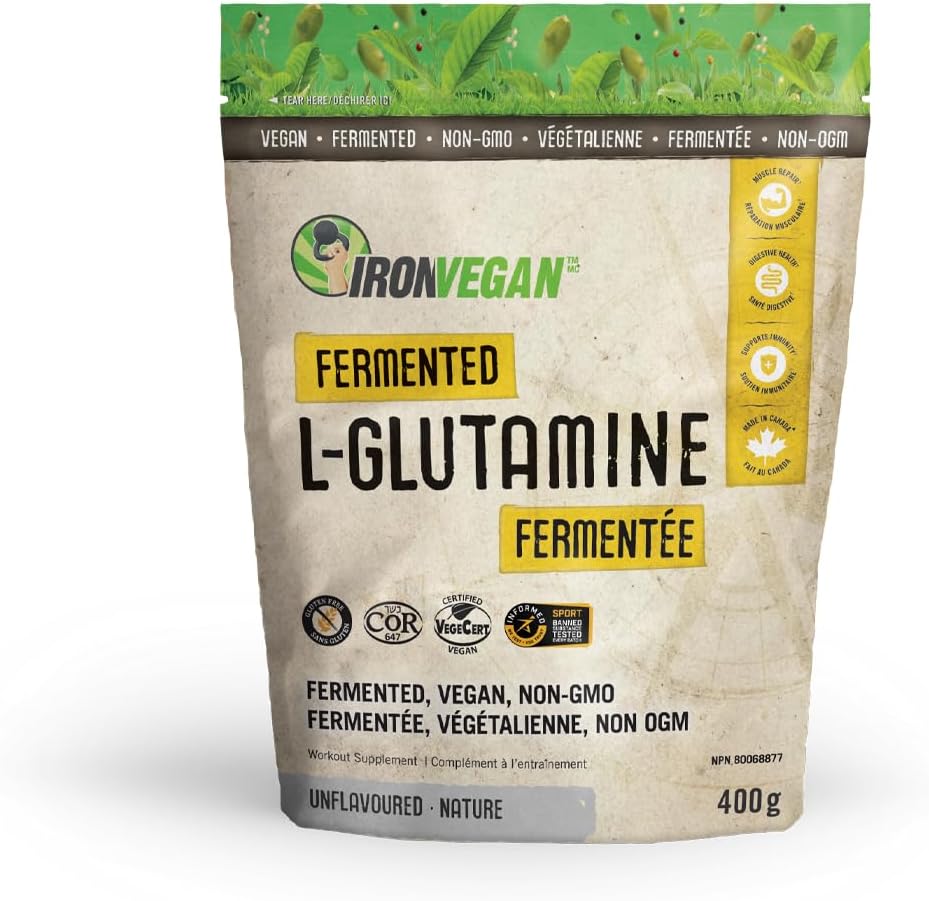 400 GR IRONVEGAN Fermented L-Glutamine Supplement for Muscle Recovery