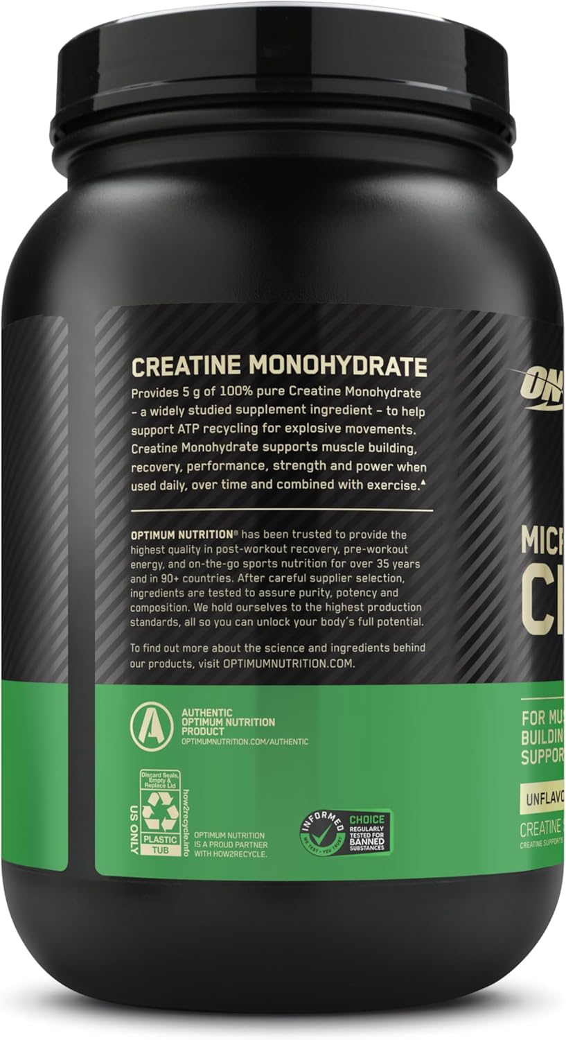 400 Servings of Unflavored Optimum Nutrition Micronized Creatine Monohydrate Powder - 2000 Grams