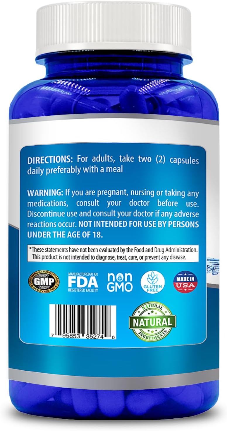 400mg CoQ10 Capsules - 200 Count, High Absorption Natural Vitamin Supplement, Maximum Strength, Gluten Free & Non-GMO