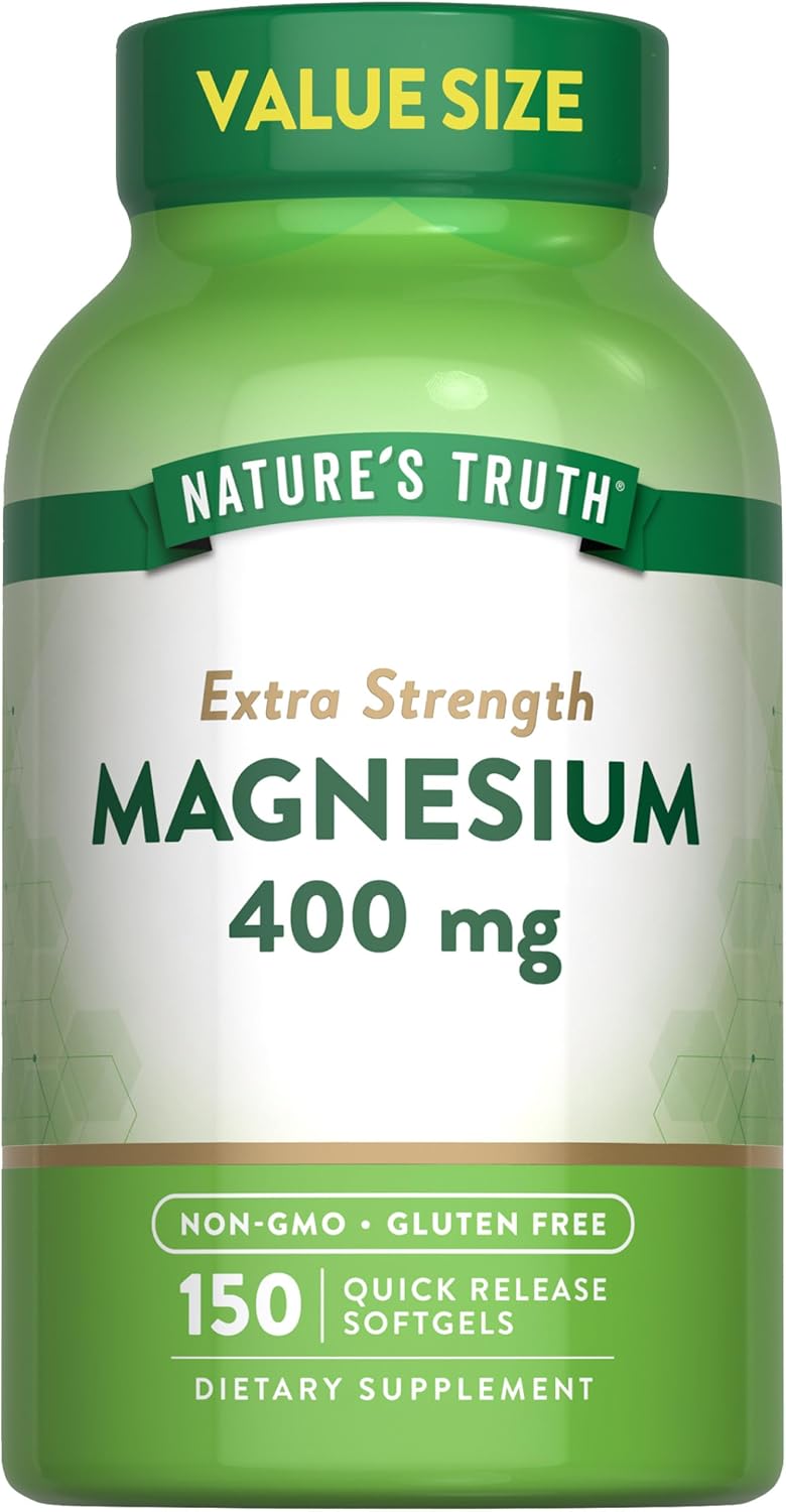 400mg Magnesium Oxide Softgels - Non-GMO & Gluten Free Mineral Supplement by Nature's Truth
