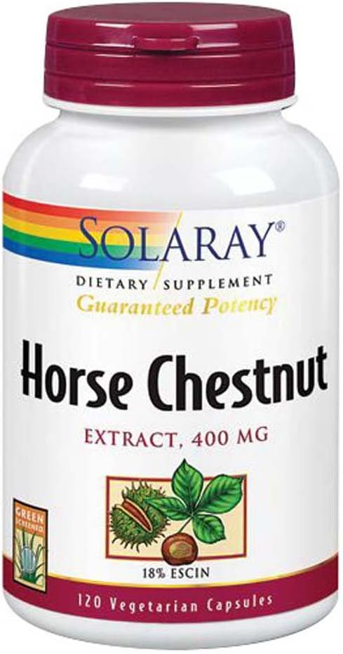 400mg Solaray Horse Chestnut Extract Capsules - Pack of 120