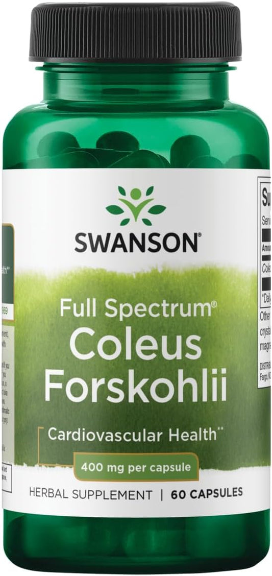 400mg Swanson Full Spectrum Coleus Forskohlii Extract Capsules - 60 Count