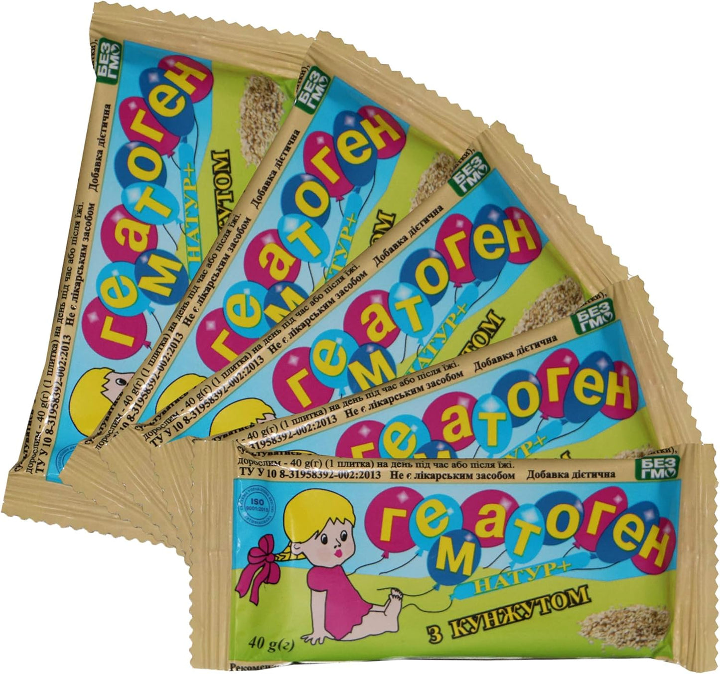 40g Hematogen Bars with Sesame - Pack of 5