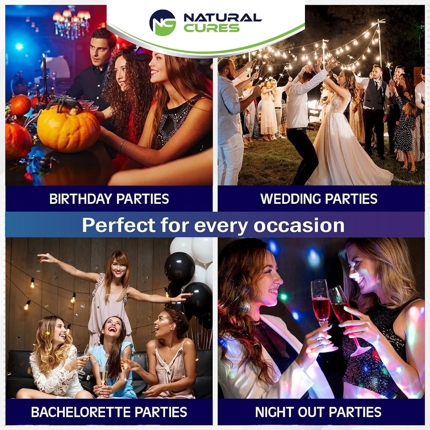 42-Pack NC Natural Cures Party Night Recovery Patches - Skin-Friendly, Secure Fit - Wake Up Refreshed and Energized - Natural Ingredients