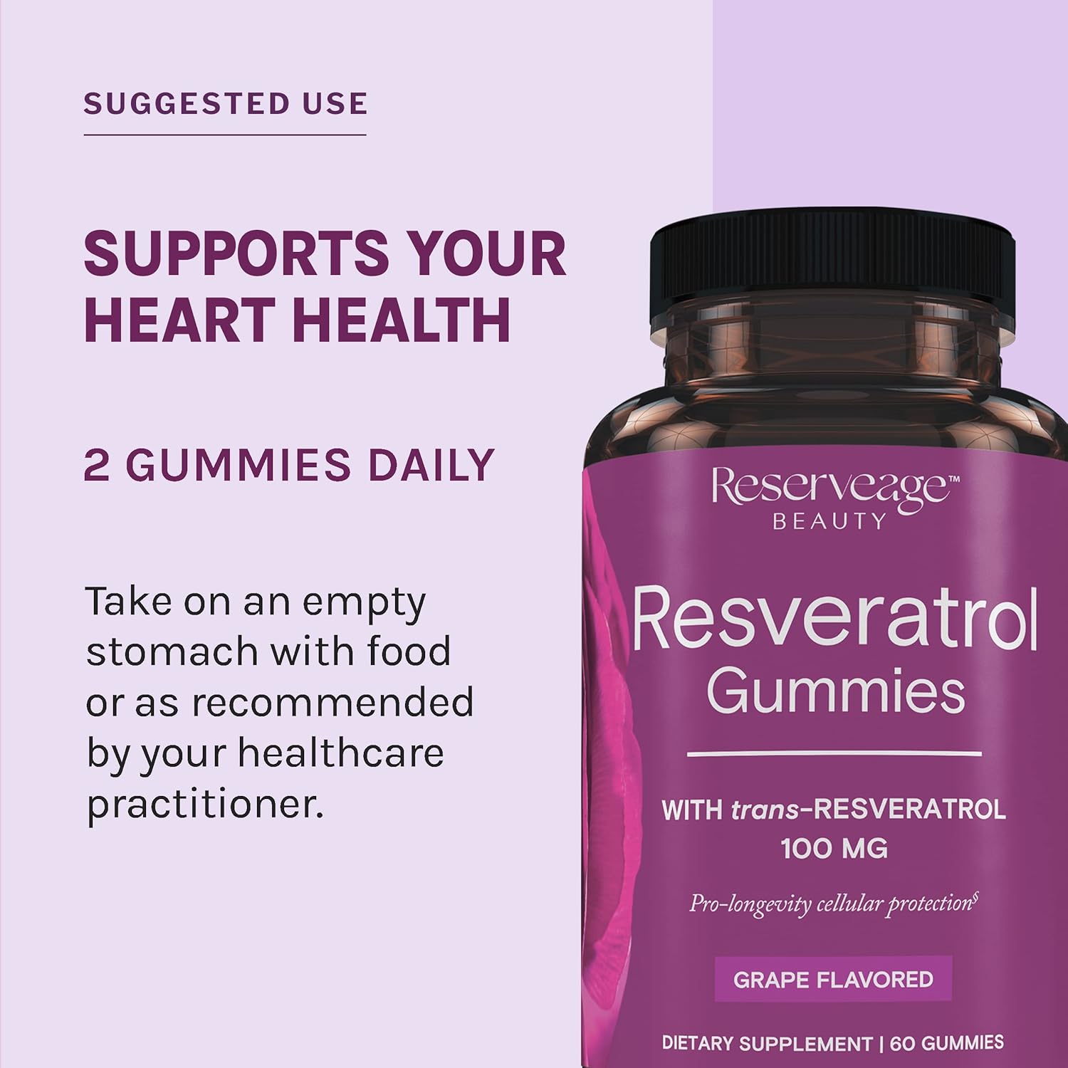 420 mg Twinlab Magnesium Capsules & 100 mg Reserveage Beauty Resveratrol Gummies - Stress Relief & Vegan - 200 Count, 1 Pack - BoostGo Australia