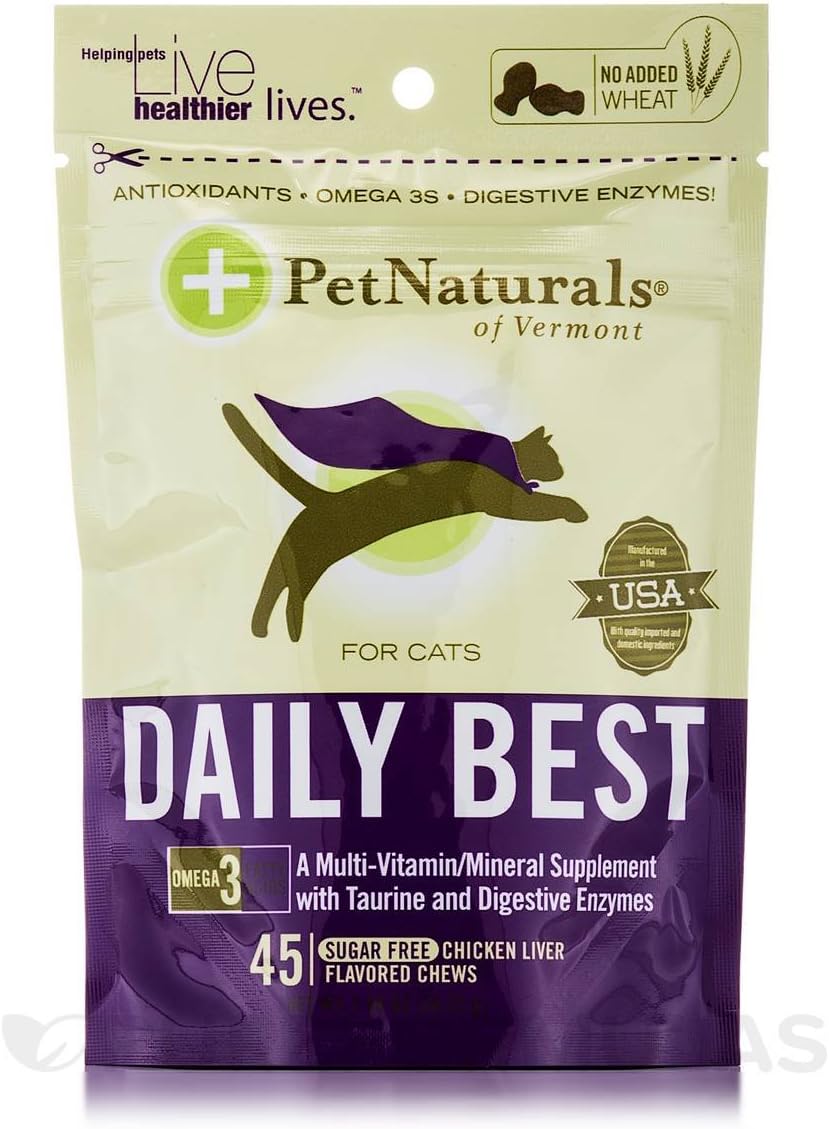45 Count Pet Naturals Daily Best Supplement for Cats