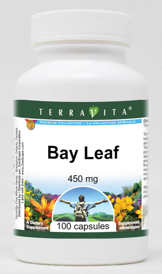 450 mg Terravita Bay Leaf Capsules - 100 Count (ZIN: 511895)