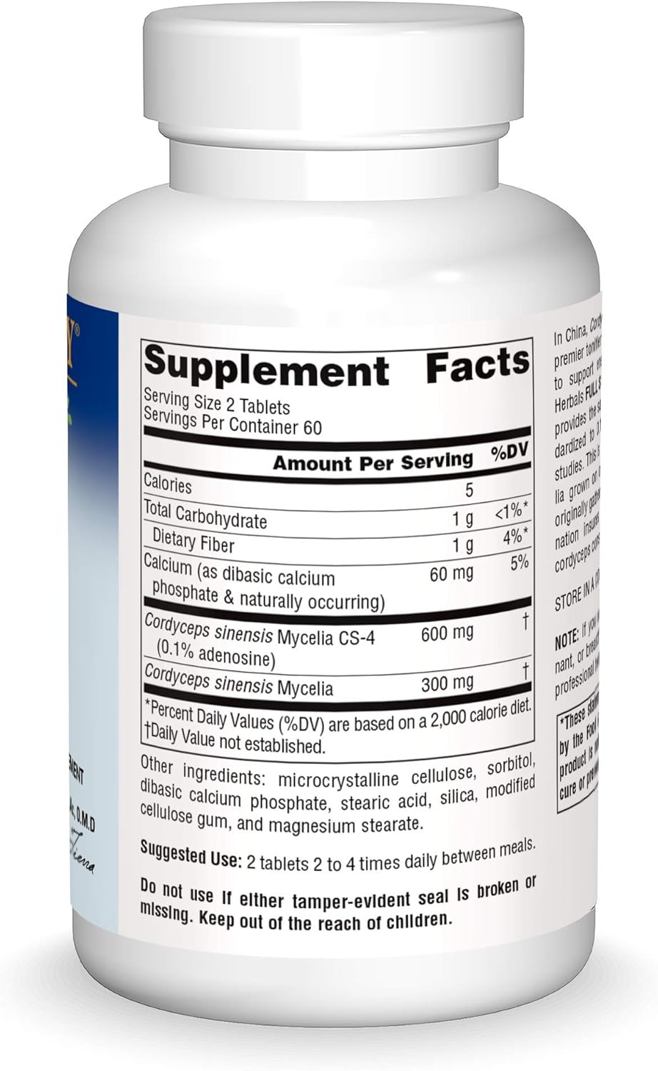 450mg Planetary Herbals Cordyceps Full Spectrum Extract - Traditional Chinese Tonic for Endurance Boost