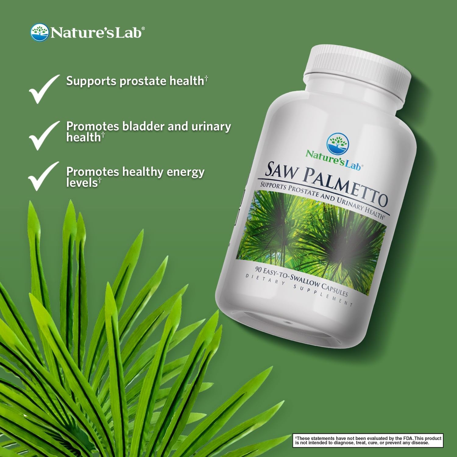 450mg Saw Palmetto 90 Capsules by Nature's Lab