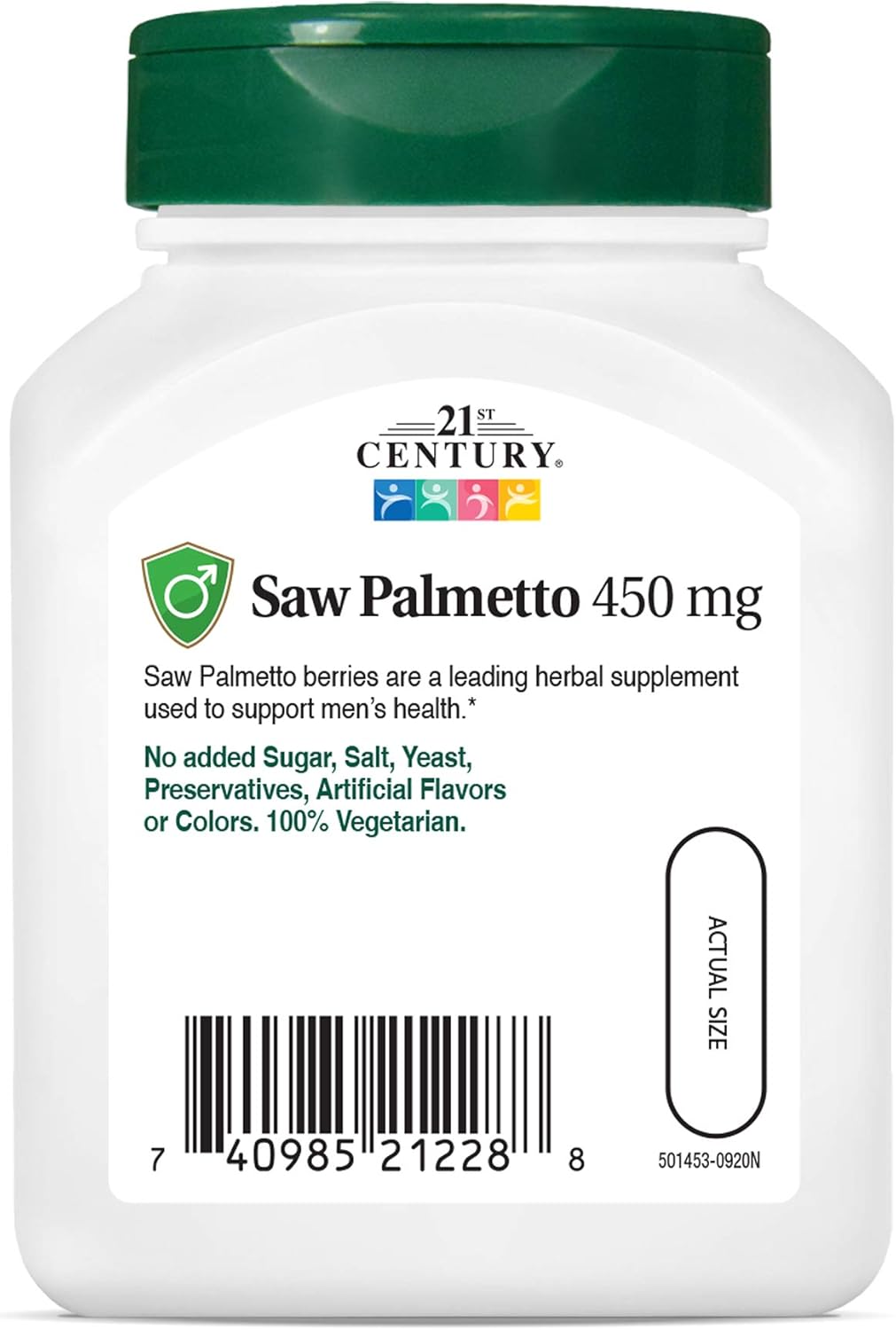 450mg Saw Palmetto Capsules - 60 Count - Vegan Friendly
