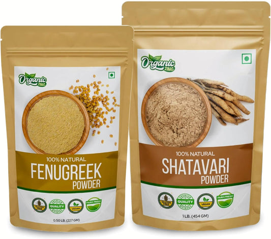454g Shatavari and 227g Fenugreek Powder Combo Pack
