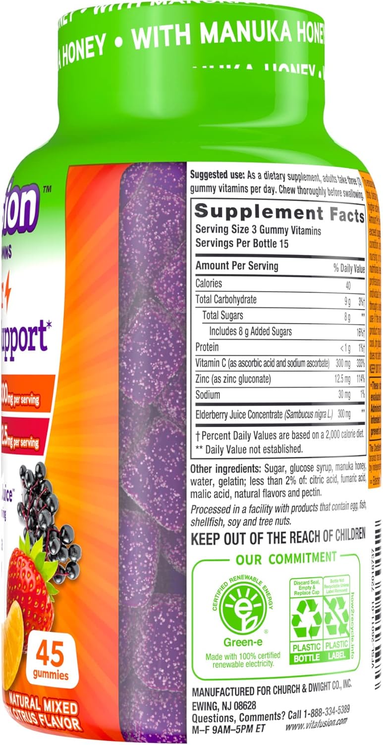 45ct Vitafusion Super Immune Support Gummy Vitamins - Boost Your Immune System with Delicious Gummies!