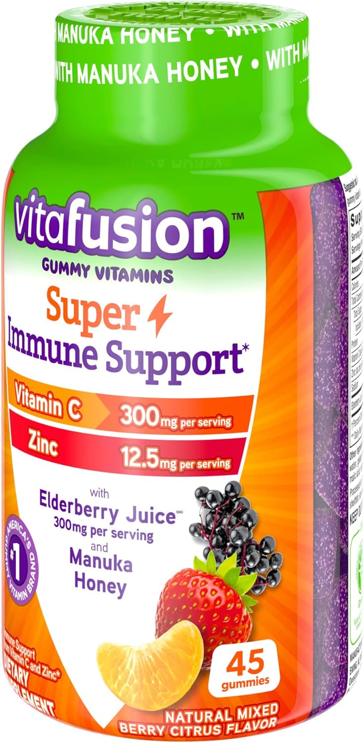 45ct Vitafusion Super Immune Support Gummy Vitamins - Boost Your Immune System with Delicious Gummies!