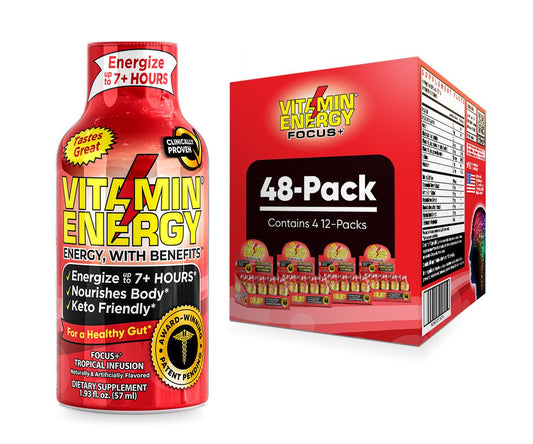 48 Count Vitamin Energy Keto Energy Drink Shot for Up to 7 Hours of Energy, 1.93 Fl Oz