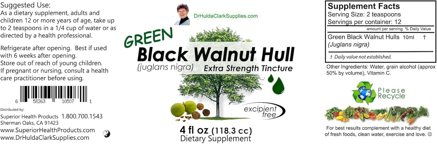 4fl.oz Green Black Walnut Tincture for Optimal Health and Wellness