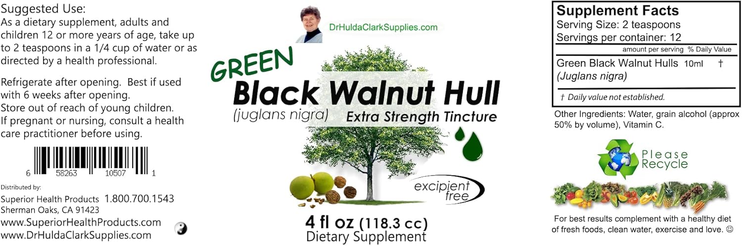 4fl.oz Green Black Walnut Tincture for Optimal Health and Wellness