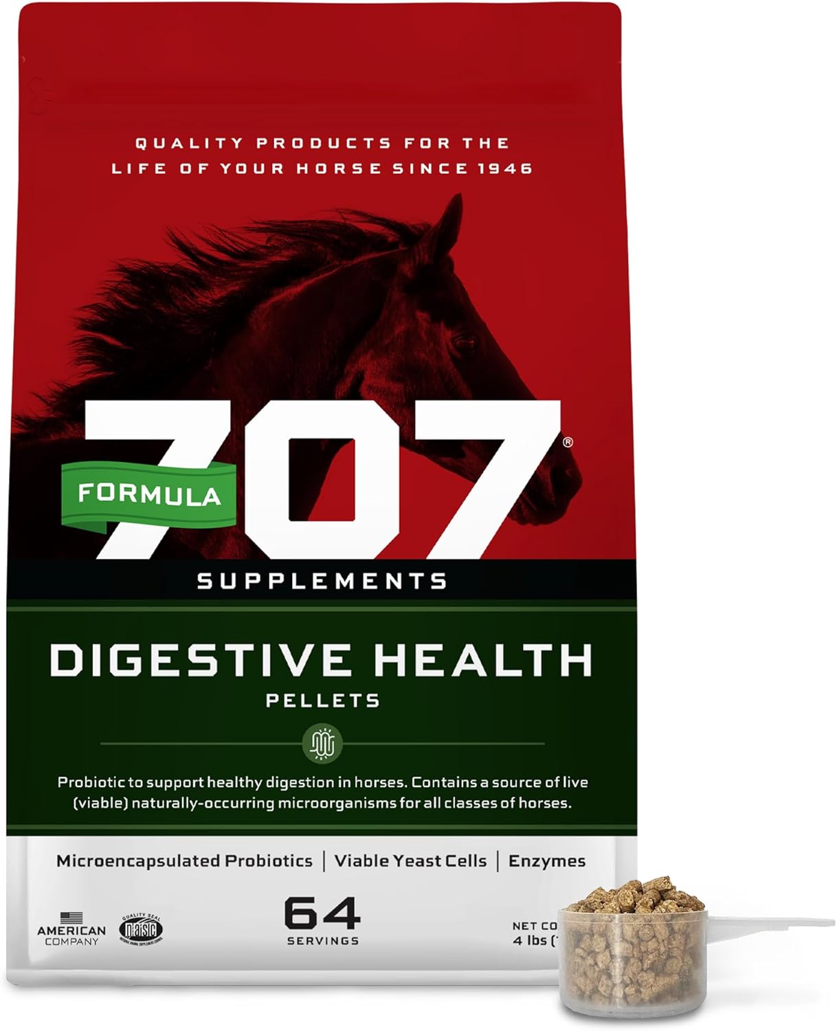 4lb Bag of Formula 707 Equine Supplement for Digestive Health - Probiotics, Prebiotics, Digestive Enzymes for Horses - BoostGo Australia