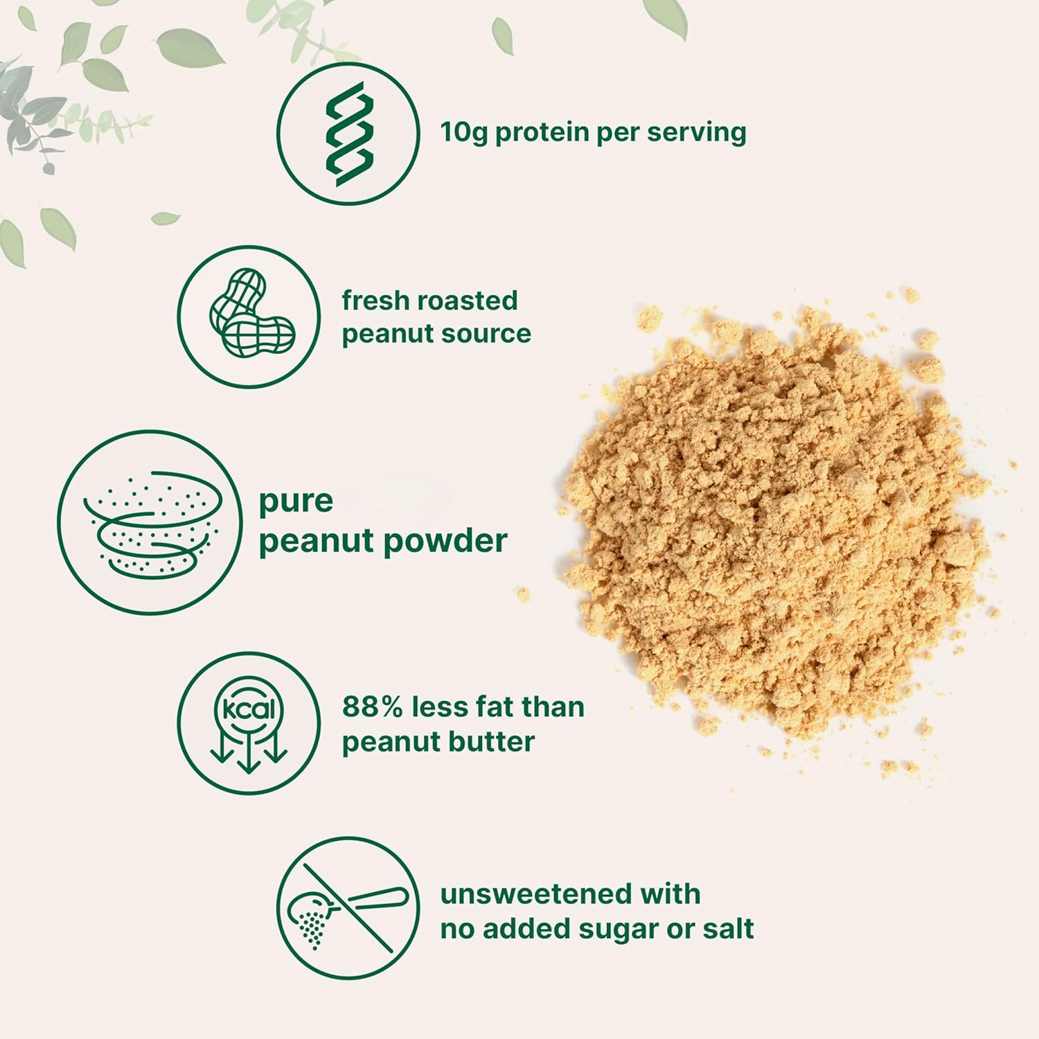 4lbs Micro Ingredients Peanut Butter Powder - 106 Servings, 10g Protein, 88% Less Fat, No Added Sugar/Salt, Non-GMO