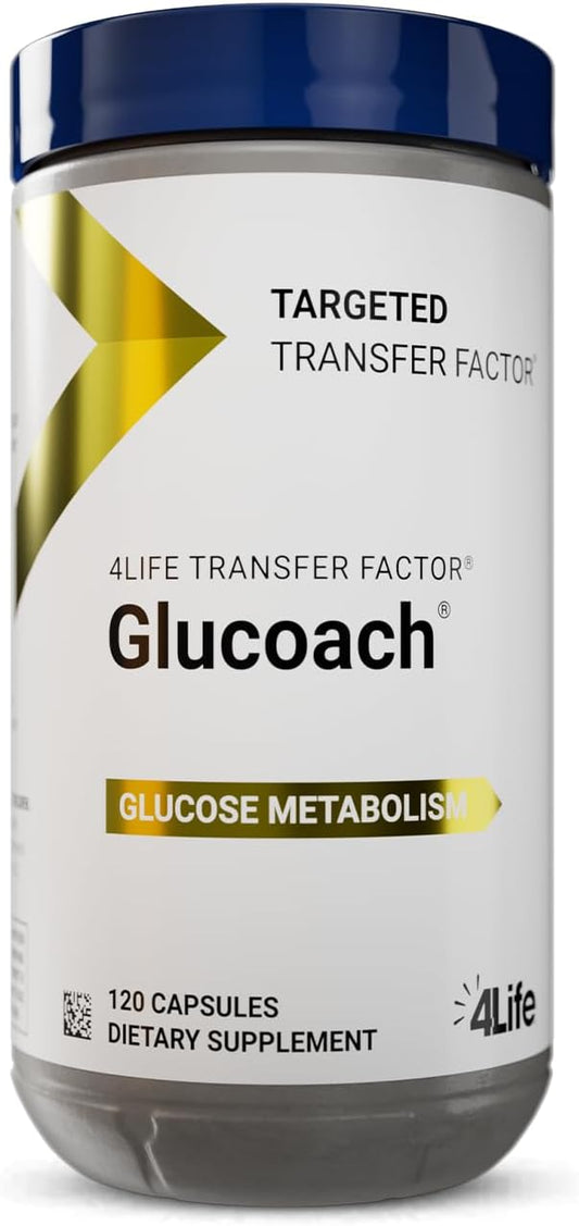 4Life Transfer Factor GluCoach Capsules - Supports Healthy Hormone Balance, Endocrine System, and Metabolism - 120 Count