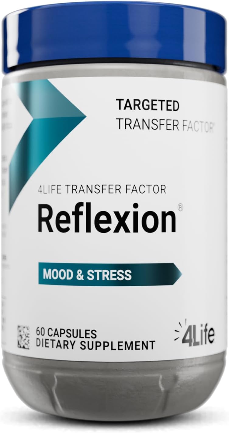 4Life Transfer Factor Reflexion - Mental Wellness Supplement with L-Theanine and Immune Support - 60 Capsules