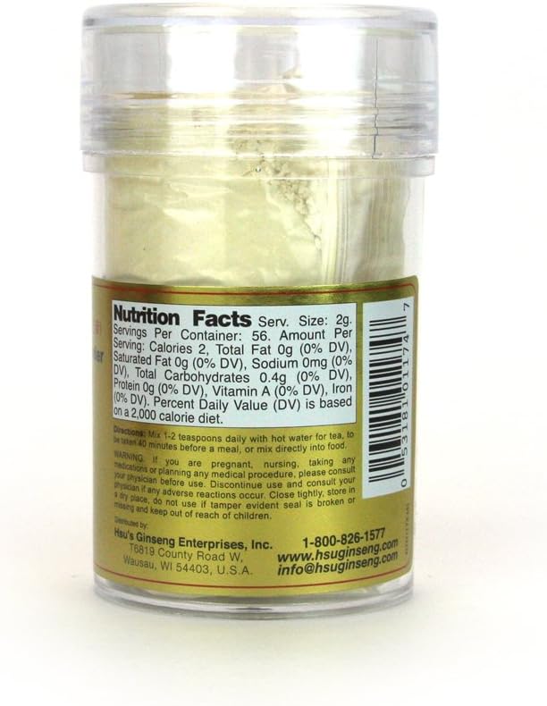4oz Bag of Hsu's Ginseng American Ginseng Powder from Marathon County, Wisconsin, USA (SKU 1174)