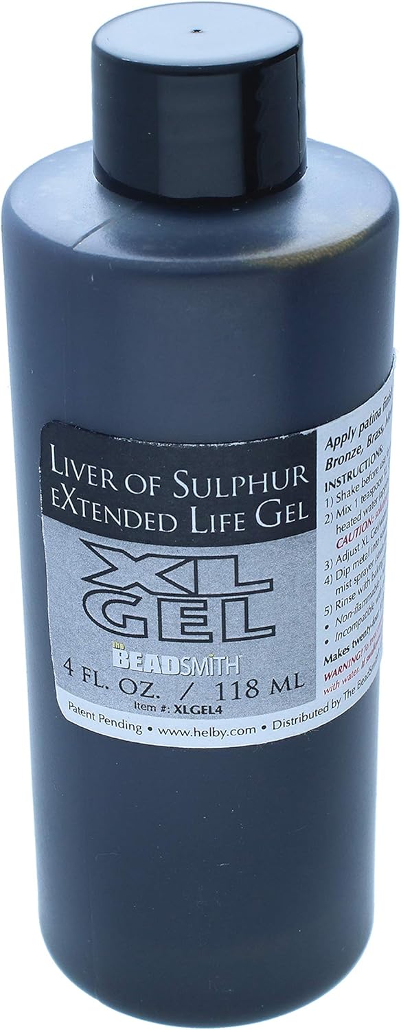 4oz Beadsmith XL Gel Liver of Sulfur for Patina Finish on Metal Art & Jewelry