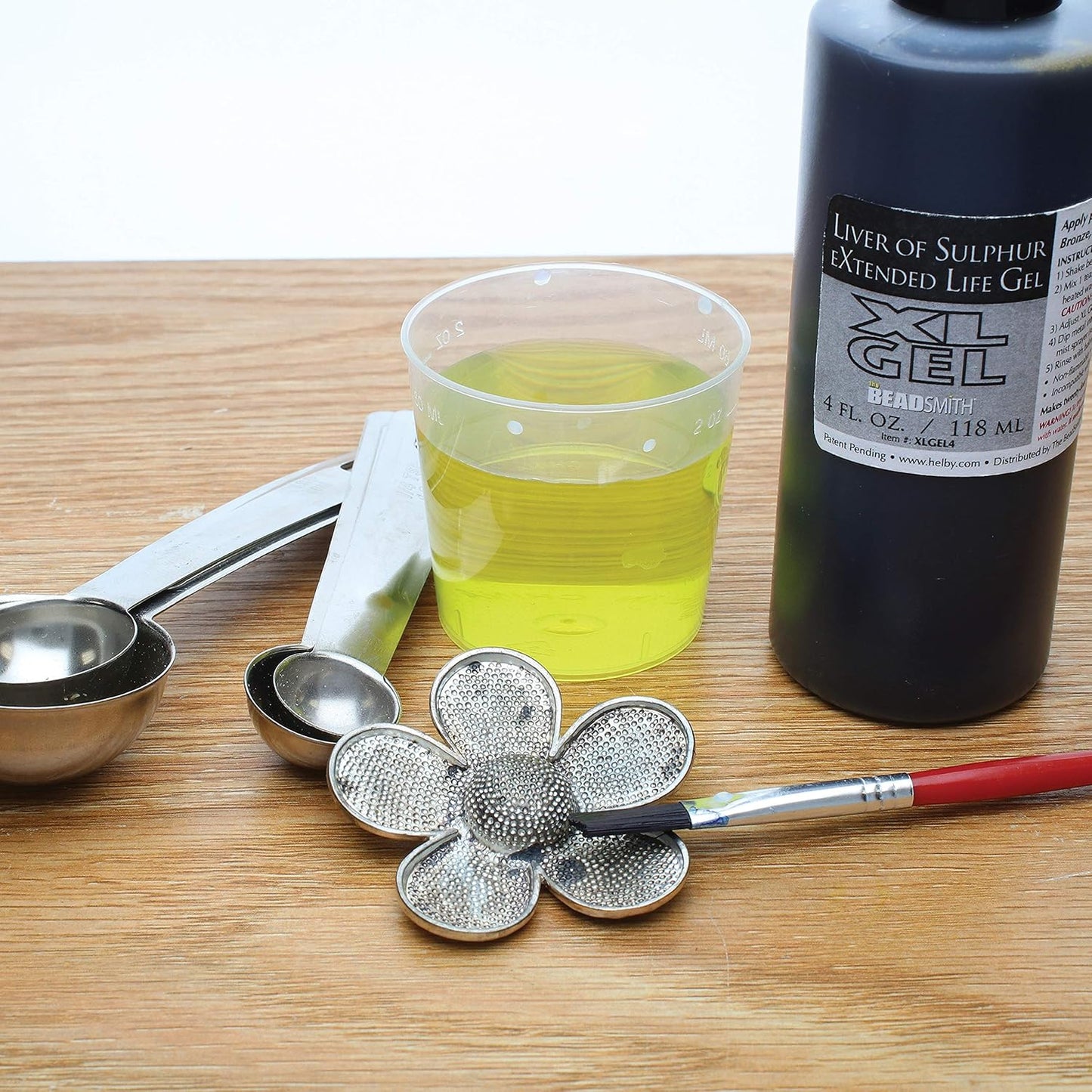 4oz Beadsmith XL Gel Liver of Sulfur for Patina Finish on Metal Art & Jewelry