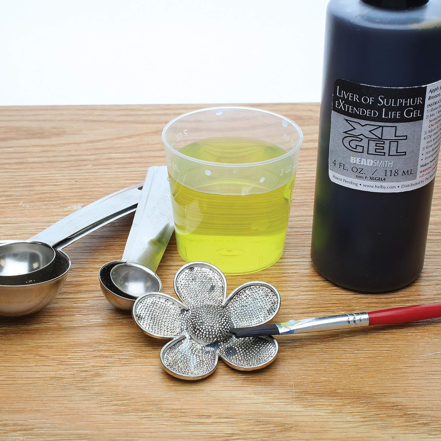 4oz Beadsmith XL Gel Liver of Sulfur for Patina Finish on Metal Art & Jewelry