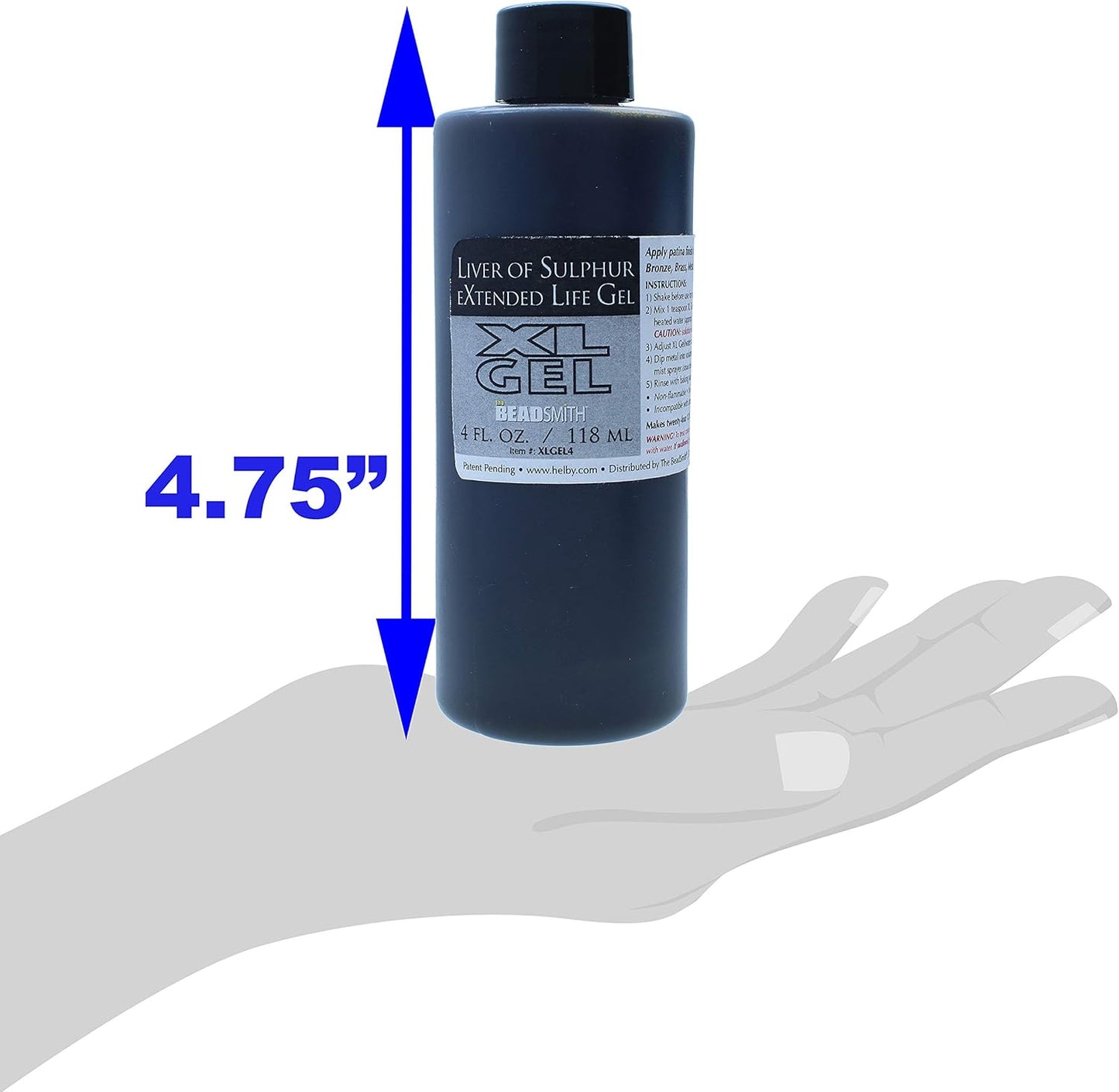 4oz Beadsmith XL Gel Liver of Sulfur for Patina Finish on Metal Art & Jewelry