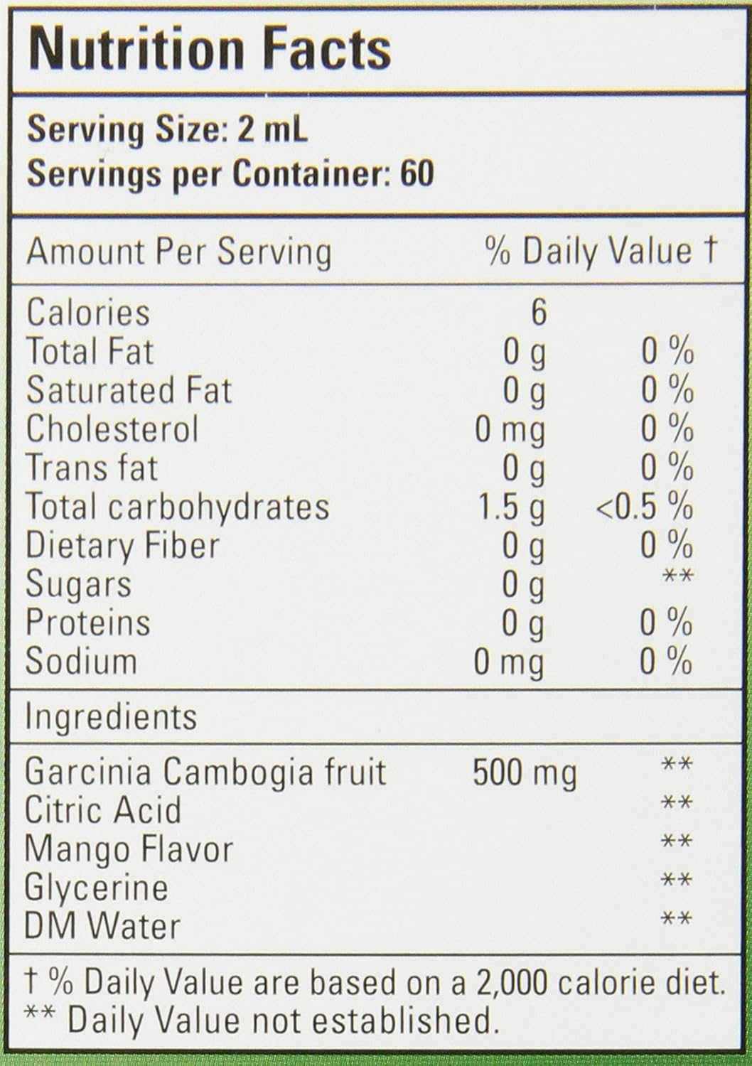 4oz Bio Nutrition Garcinia Cambogia Extract | 500mg Garcinia | 300mg HCA | Gluten Free | 48 Servings