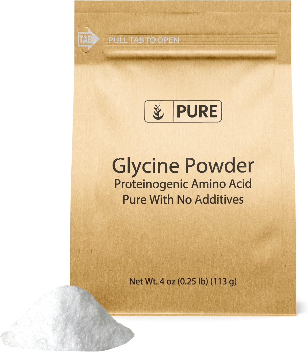 4oz Non-GMO Glycine Powder - Pure Original Ingredient for Amino Acid Boost