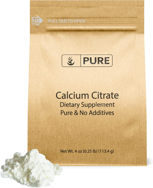4oz Pure Calcium Citrate Supplement with Original Ingredients - No Additives or Fillers
