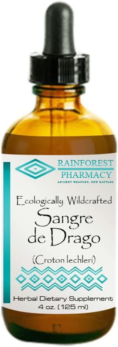 4oz Pure Sangre de Drago Liquid: Peruvian Dragon's Blood Sap for Skin Healing & Digestion Support